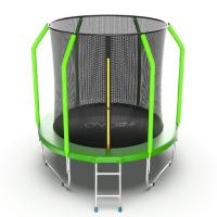 Батут с внутренней сеткой и лестницей EVO JUMP Cosmo 6ft (Green)